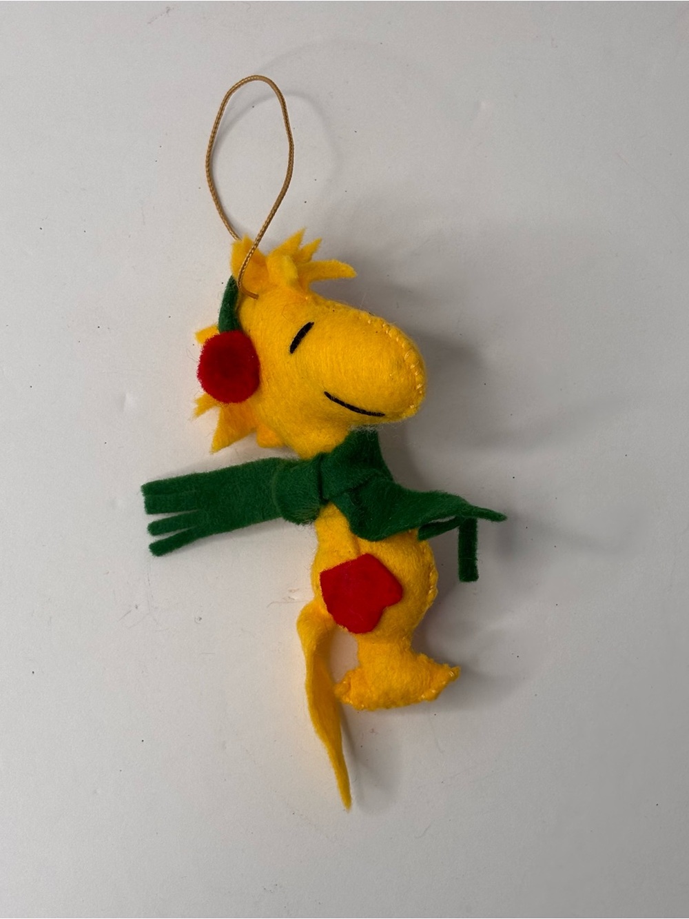 Vintage Woodstock Felt Christmas Tree Ornament 4” CUTE!! - Picture 2 of 6
